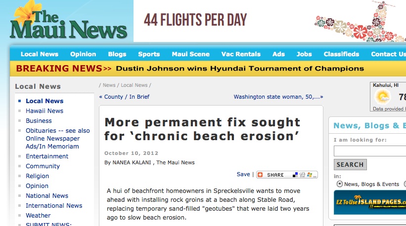 Beach Erosion News