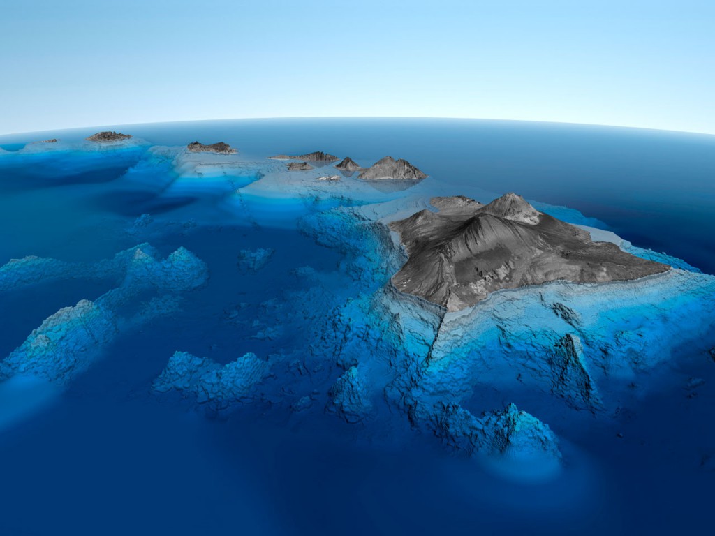Hawaiian islands map